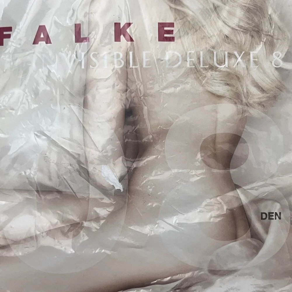 FALKE Women's Invisible Deluxe 8 Tights, Beige & Falke Dot Anklet Stocking Blue